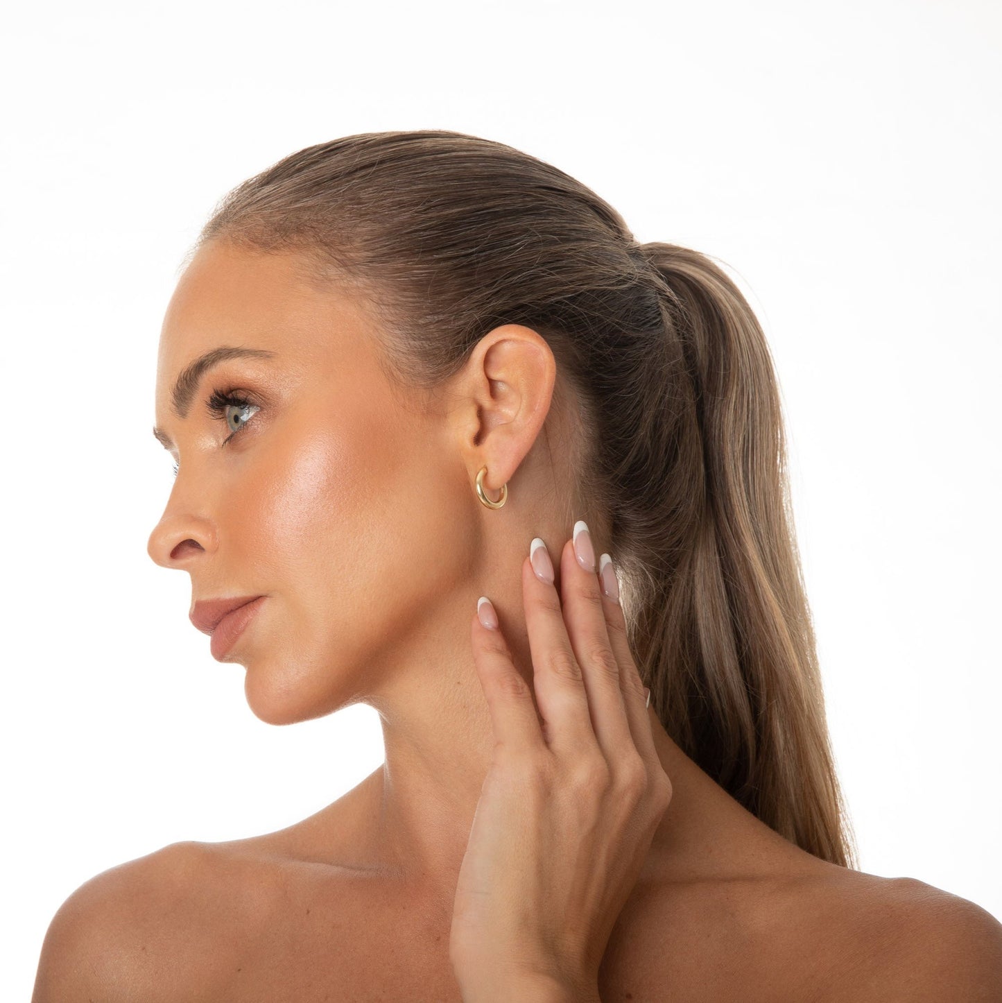 Bold Hoop Earrings - 14K SOLID GOLD