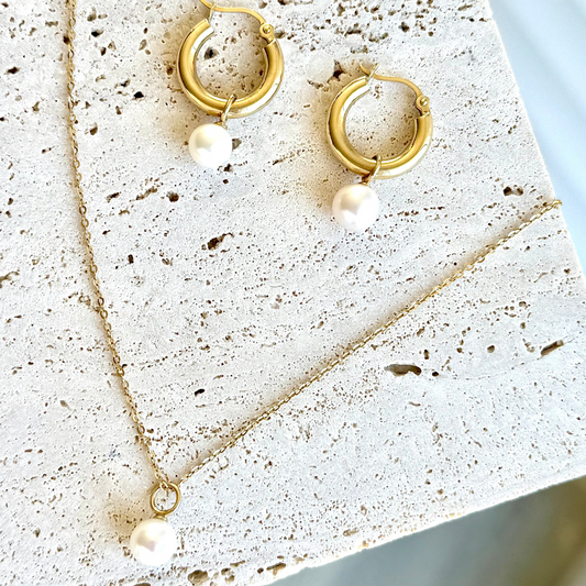 Natural Pearl Bundle - 14K SOLID GOLD