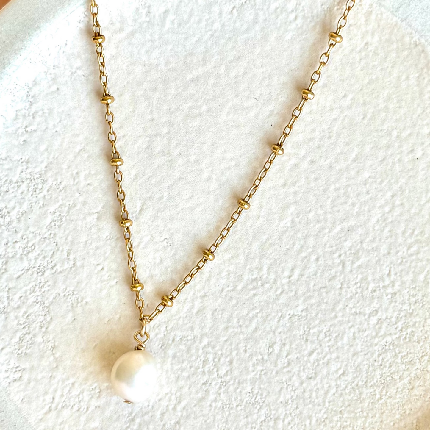 Orbit Pearl Necklace - 14K Gold Filled