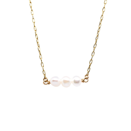 Celestial Trio Pearl Choker - 14K Gold Filled