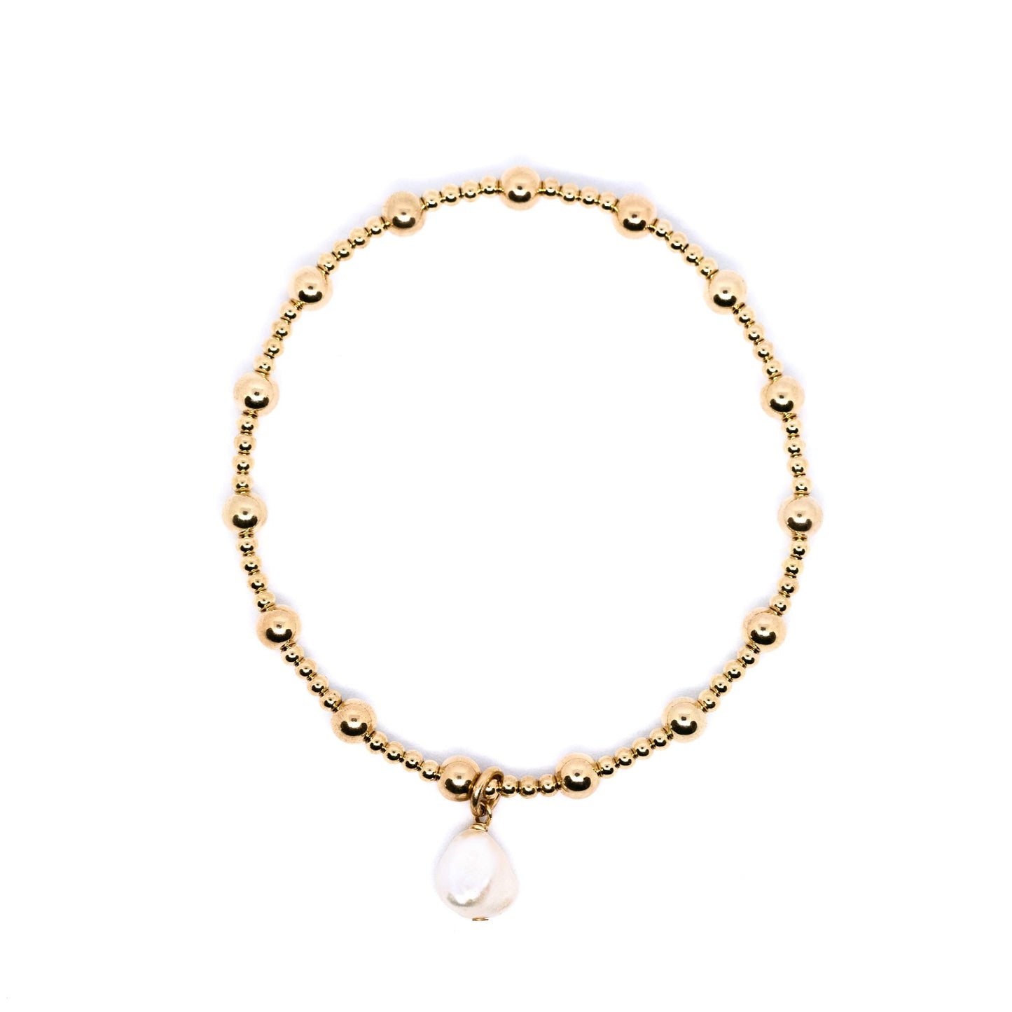 Baroque Pearl Horizon Bracelet - 14K Gold Filled