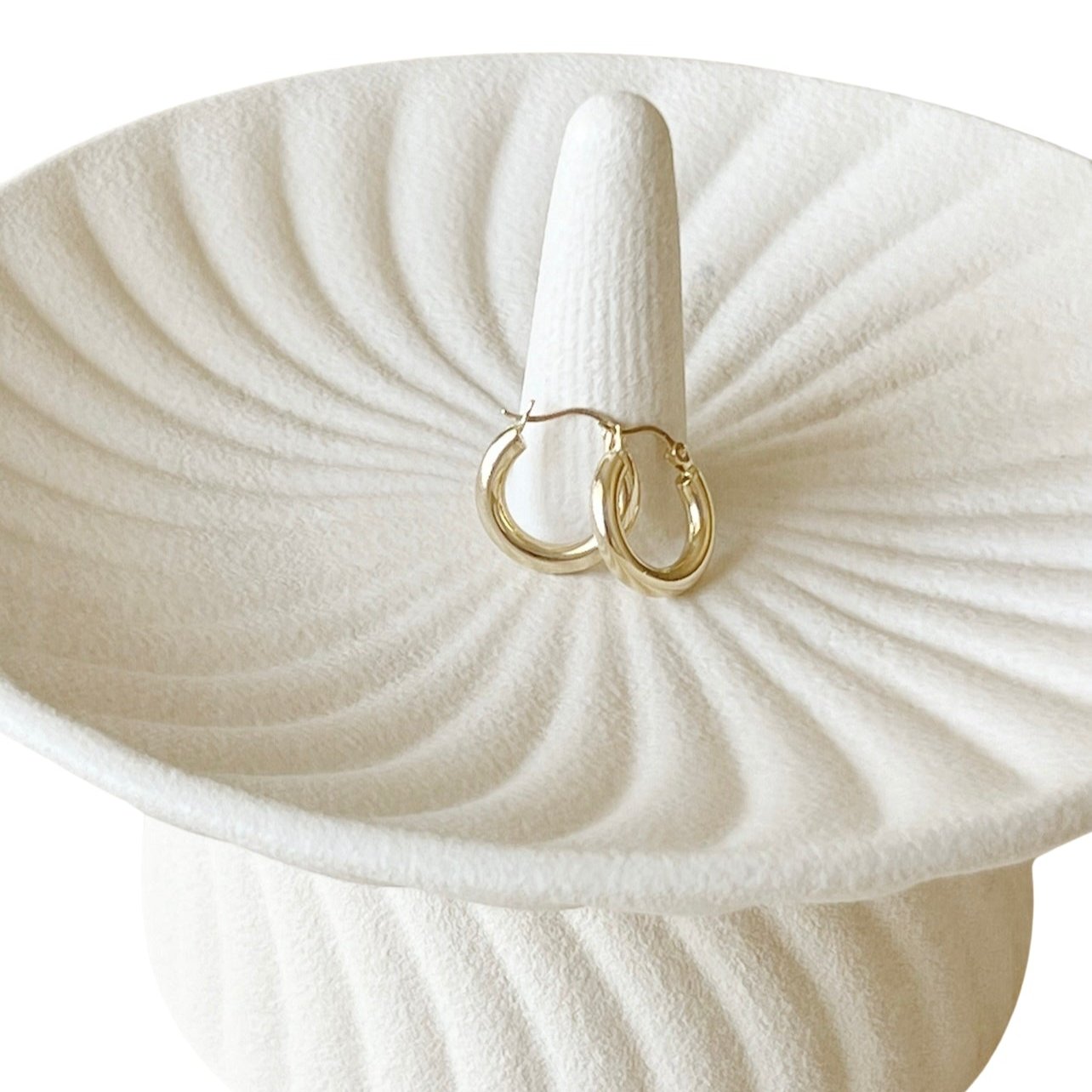Bold Hoop Earrings - 14K SOLID GOLD