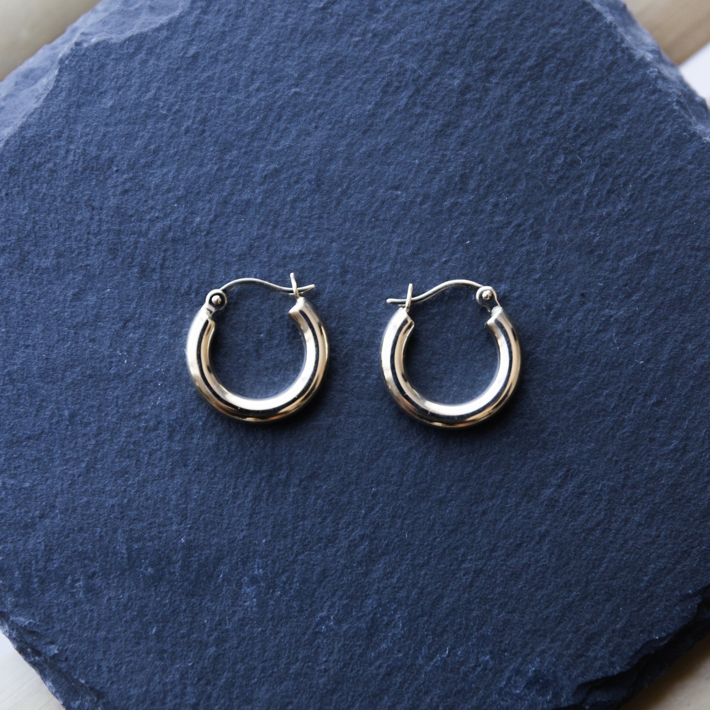Bold Hoop Earrings - 14K SOLID GOLD