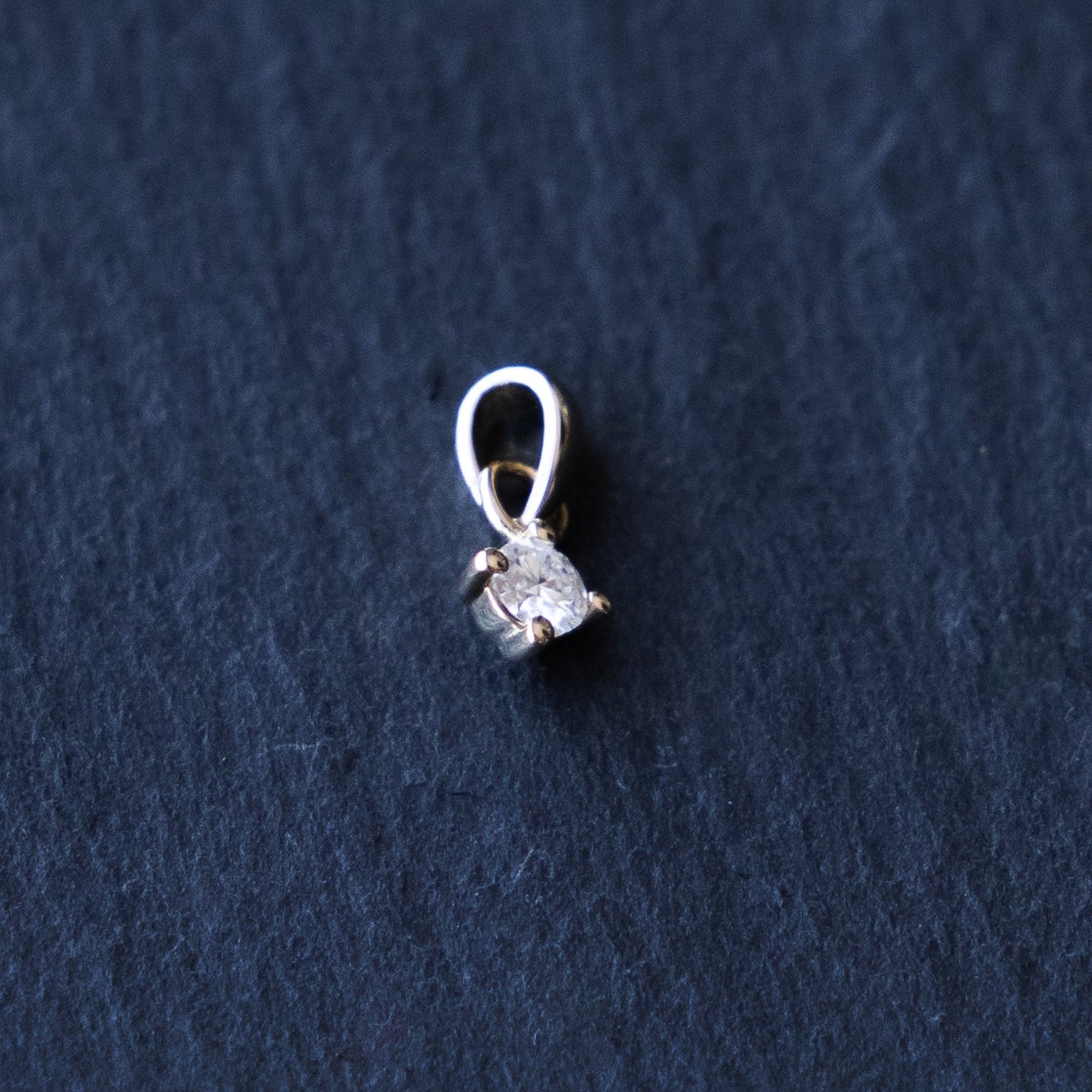 M Diamond Pendant - 14K SOLID GOLD
