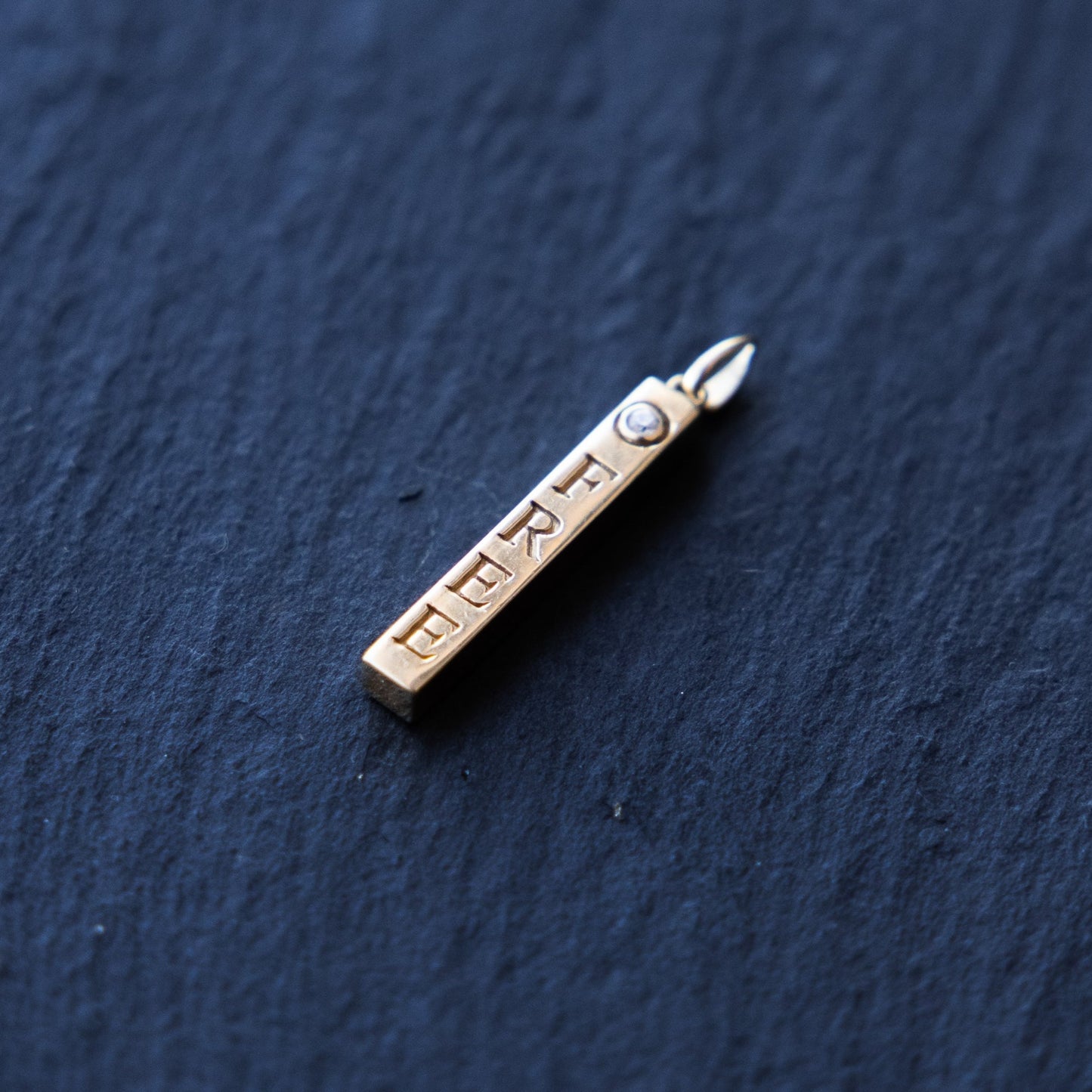 'FREE' Bar Pendant - 14K SOLID GOLD