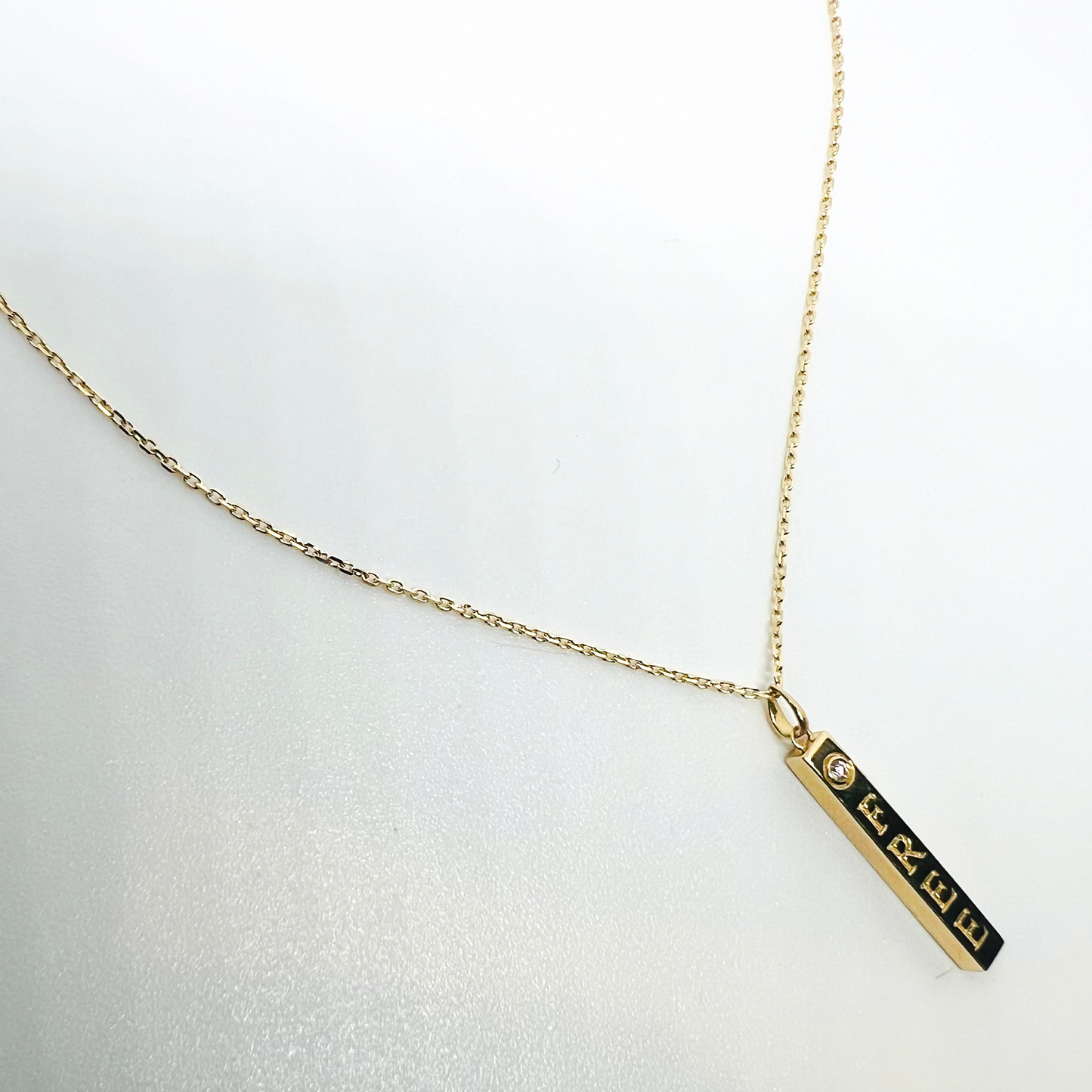 FREE Bar Necklace - 14K SOLID GOLD