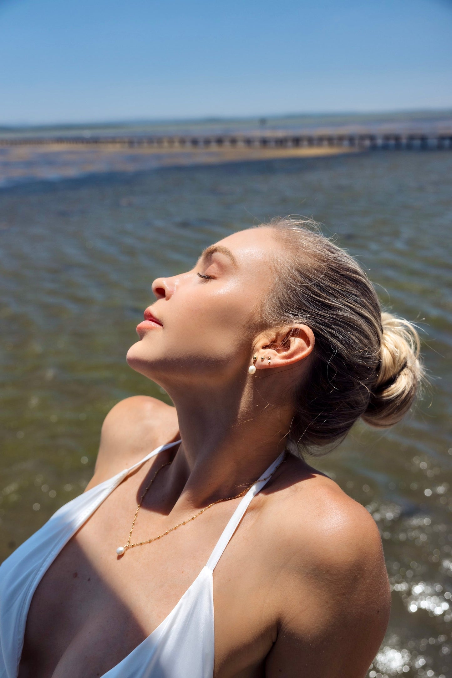 Orbit Pearl Necklace - 14K Gold Filled