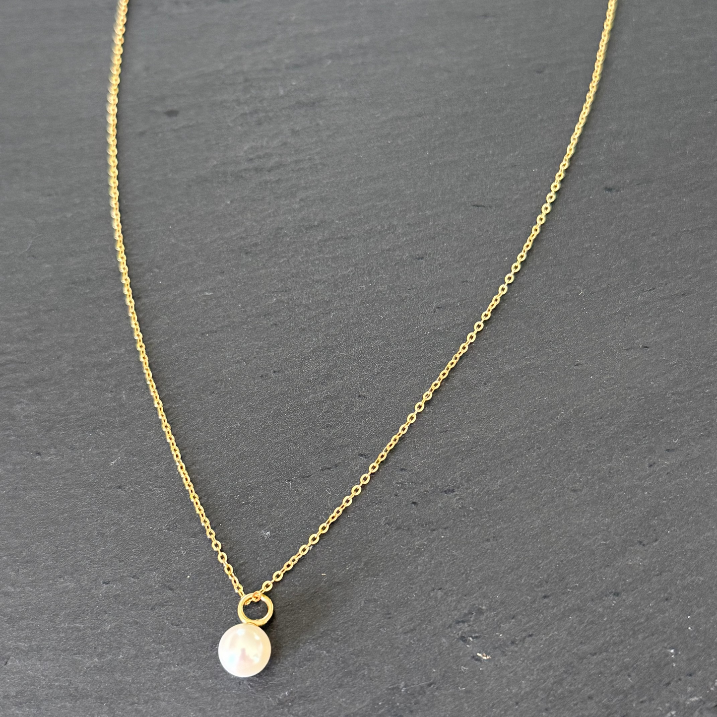 Natural Pearl Necklace - 14K SOLID GOLD