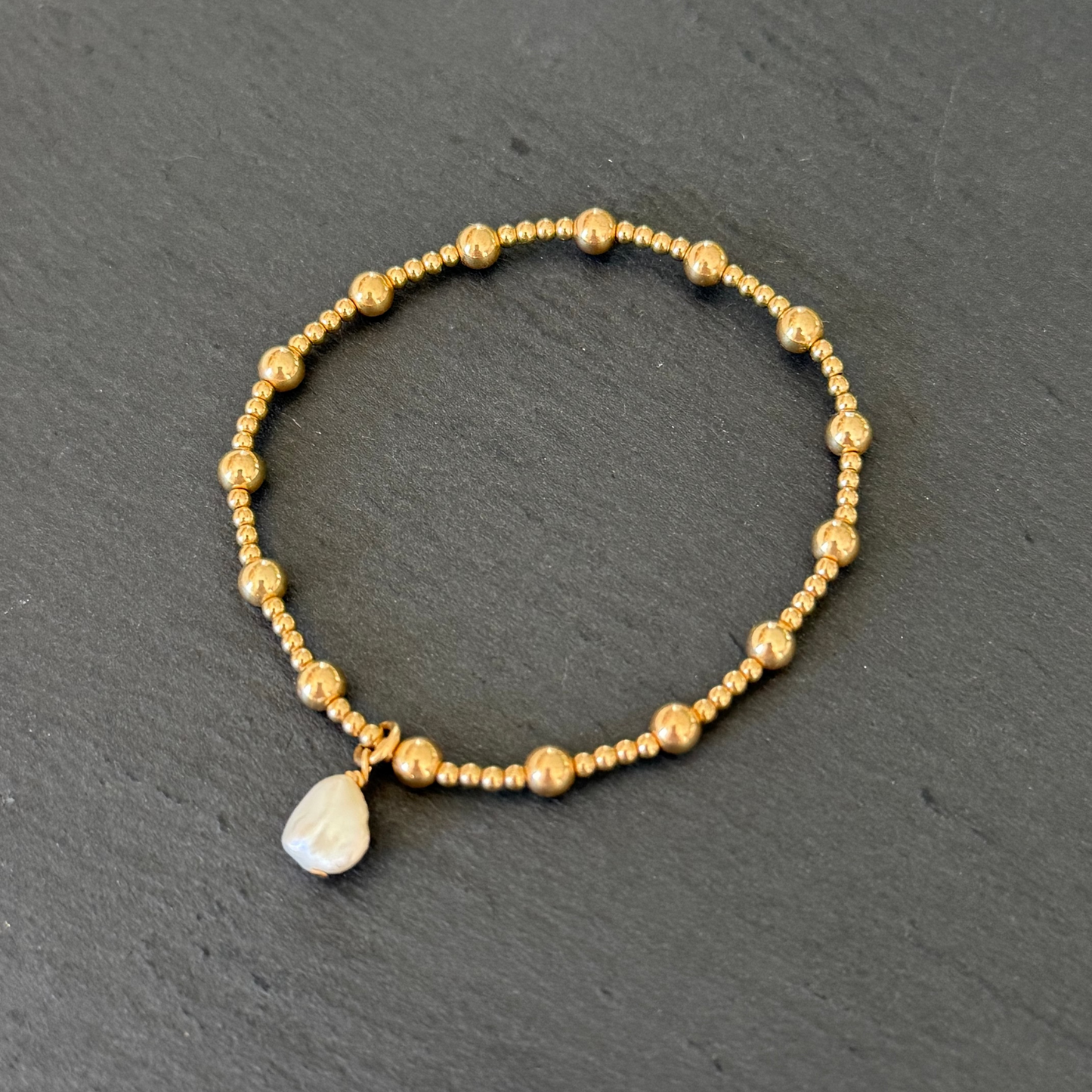 Baroque Pearl Horizon Bracelet - 14K Gold Filled