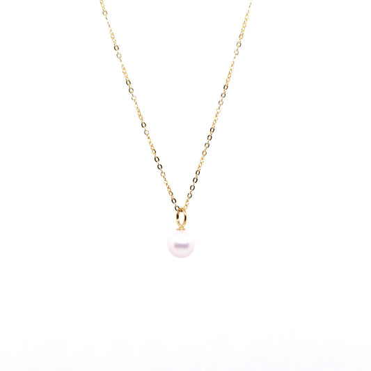 Natural Pearl Necklace - 14K SOLID GOLD