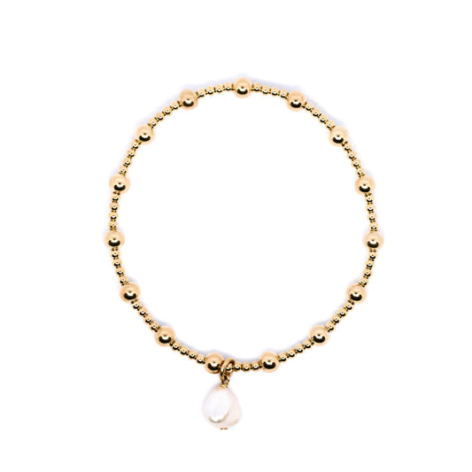 Baroque Pearl Horizon Bracelet - 14K Gold Filled